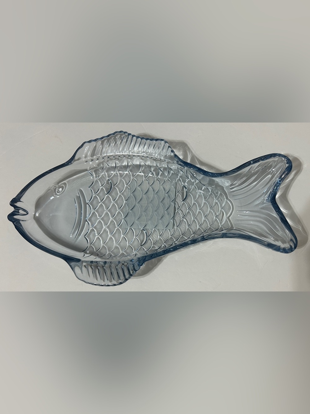 NEW Hobby Lobby Glass Fish Serving Dish 10”X6”